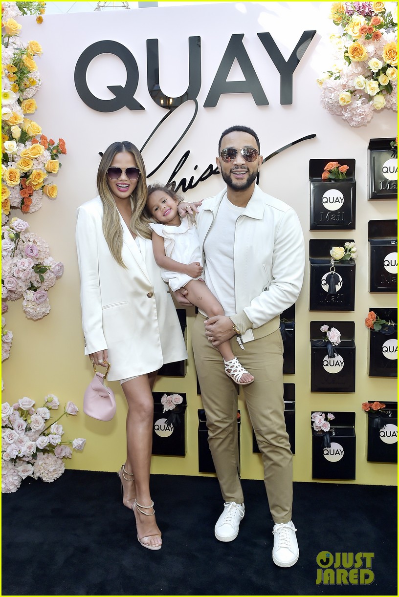 Chrissy Teigen's Daughter Luna Supports Her At Quay Collection Launch