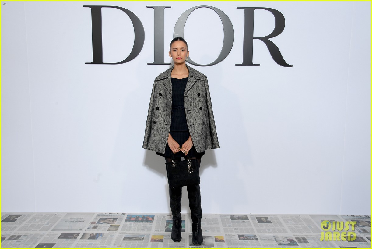 cara delevigne rachel brosnahan nina dobrev kick off paris fashion week at dior show 02