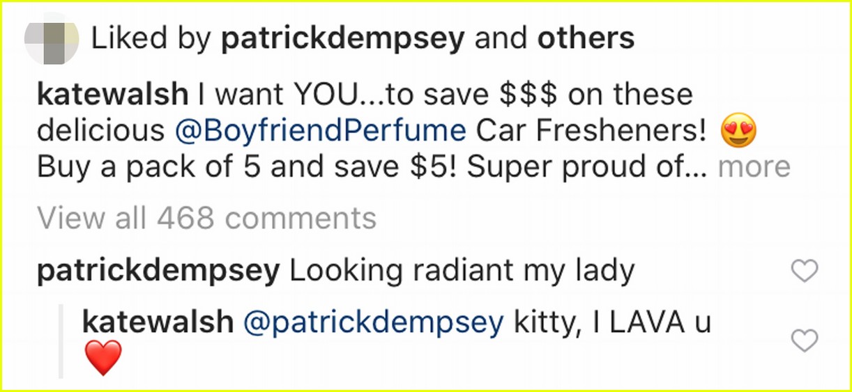 patrick dempsey comments greys anatomy ex wife kate walshs photo 014429560