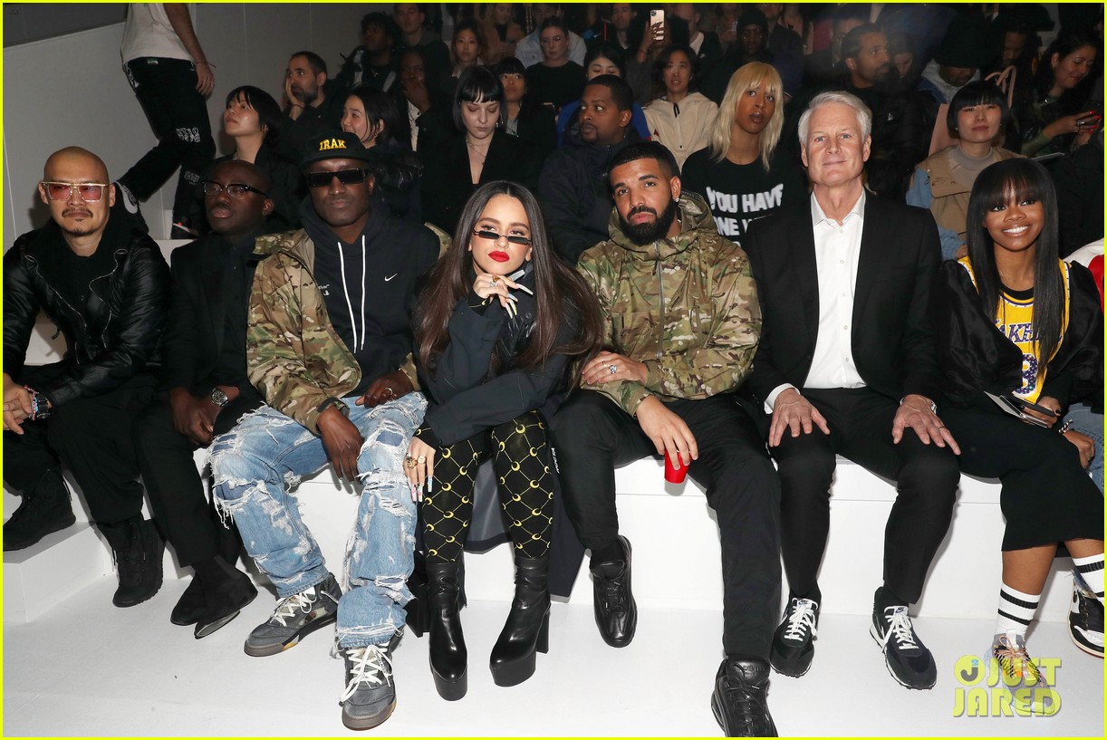 Drake & Rosalia Sit Front Row at Nike's Unveiling of Tokyo Olympics(01)