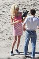 emmy rossum as angelyne spends the day filming at the beach 03
