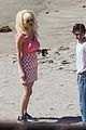 emmy rossum as angelyne spends the day filming at the beach 10