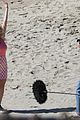emmy rossum as angelyne spends the day filming at the beach 11