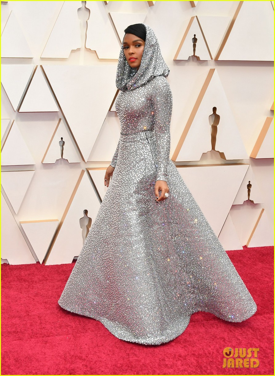 Janelle Monae Shimmers in Silver Gown Ahead of Oscars 2020 Performance