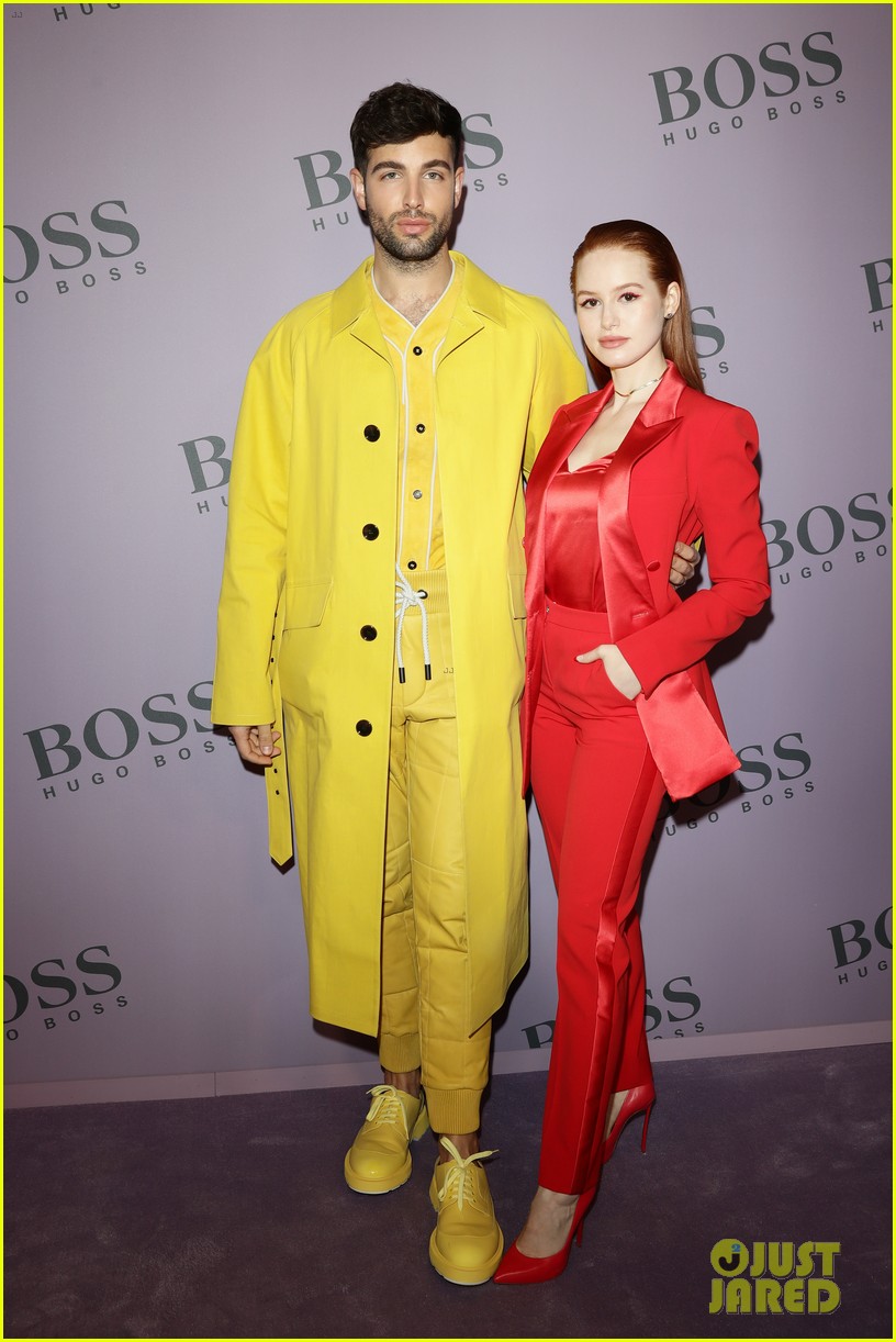 madelaine petsch surrounds herself with friends at boss fashion show in milan 014441141