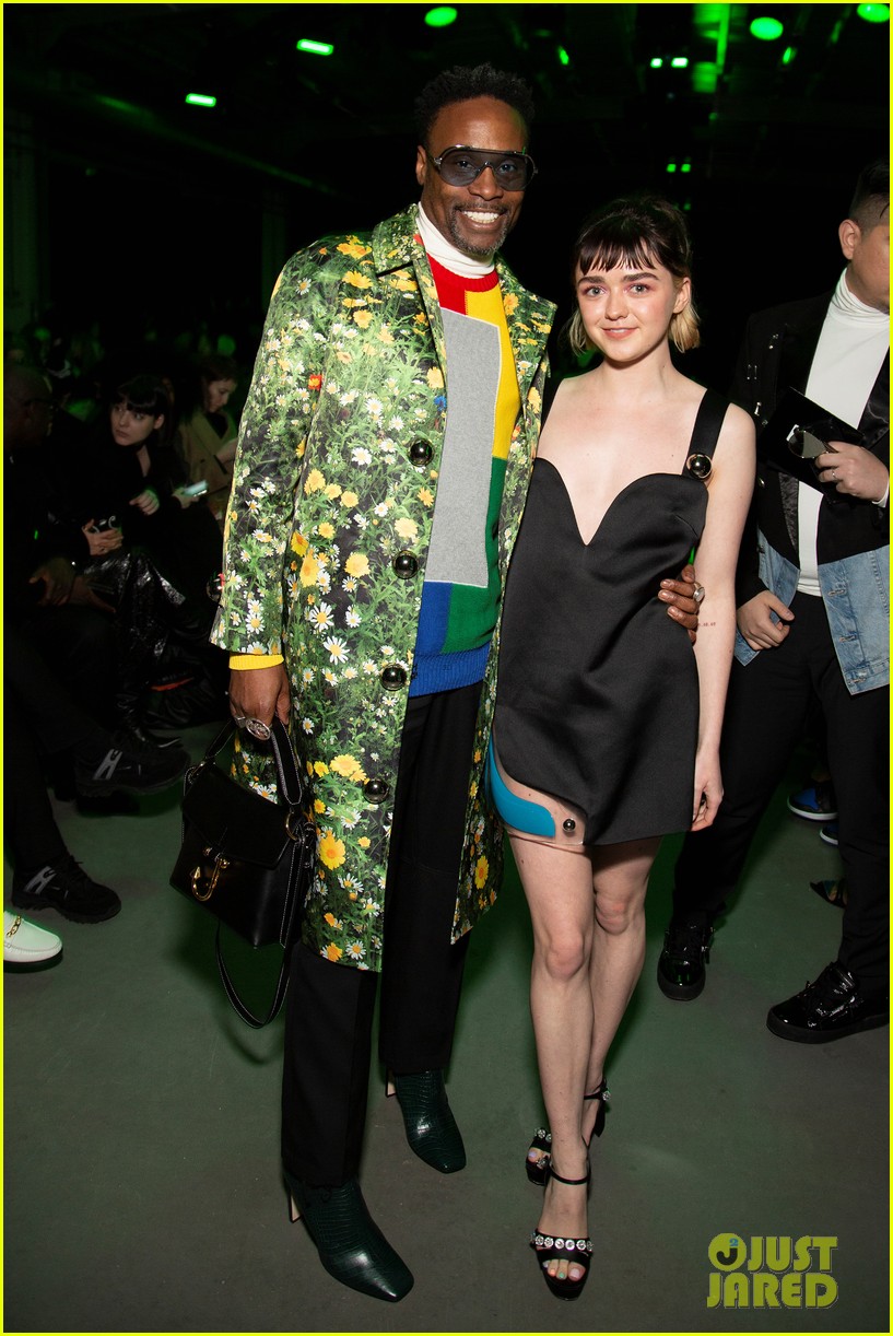 billy porter maisie williams buddy up at christopher kane fashion show 054438928
