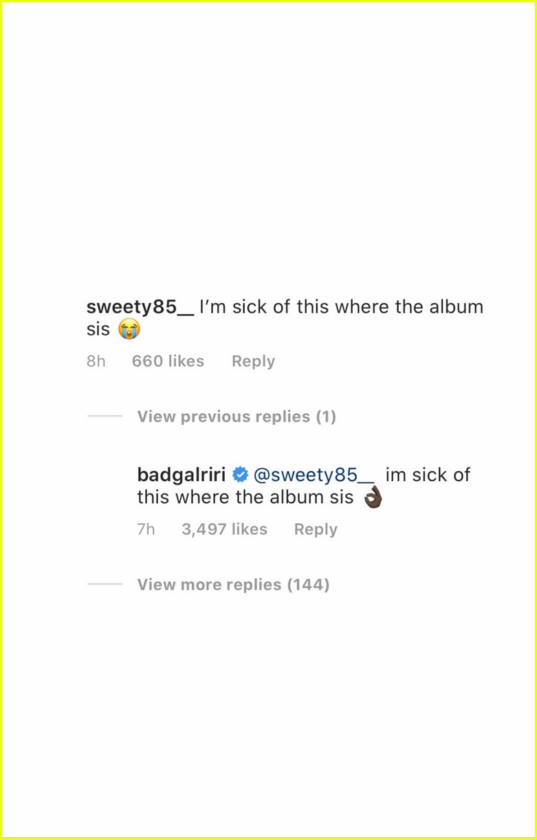 rihanna is sick of fans asking where her album is 01