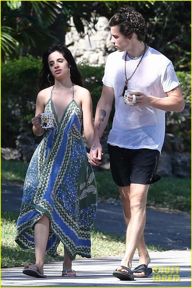 shawn mendes goes shirtless for sunday stroll with camila cabello 324451825