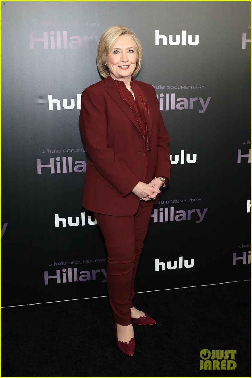hillary clinton rocks red suit hulus hillary premiere nyc 04