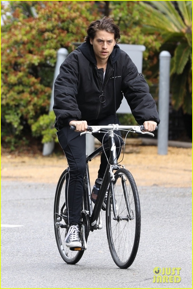 cole sprouse goes for bike ride in hollywood hills 054453861