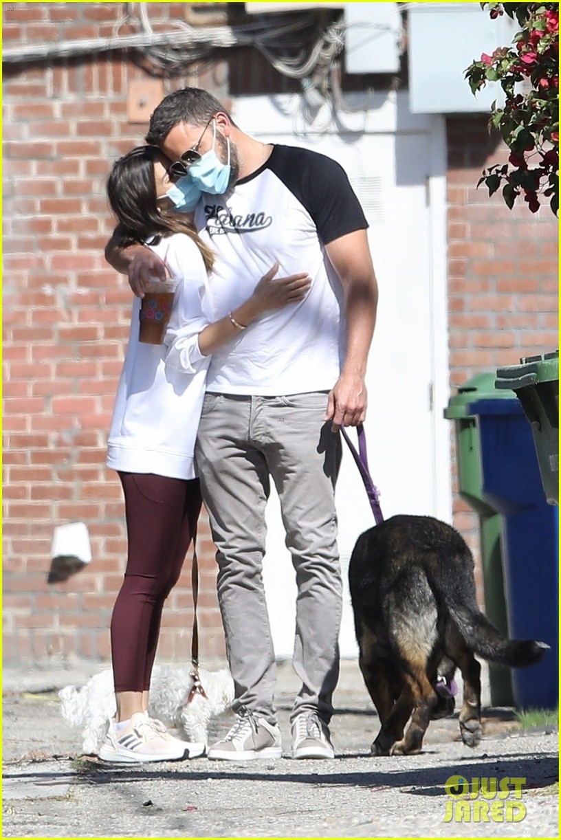 Ben Affleck & Ana De Armas Cuddle Up During Walk With Their Dogs Photo
