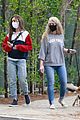 lily collins walk with mom and dog 04