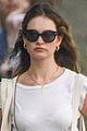 lily james picks up tulips out shopping london 02