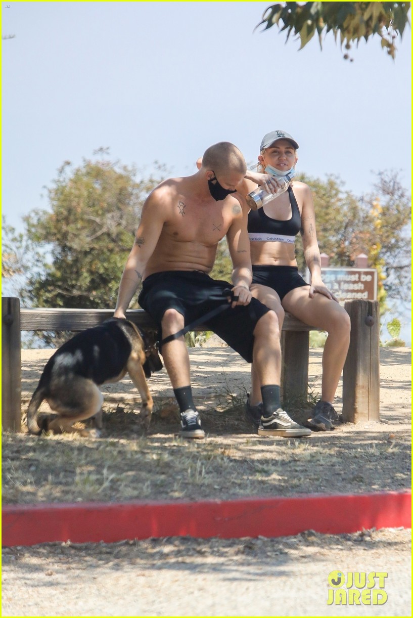 miley cyrus goes for a hike with shirtless cody simpson 264461871