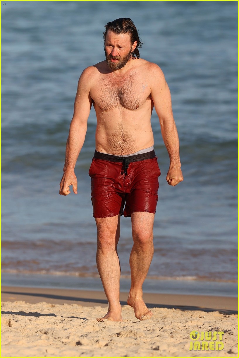 joel edgerton shirtless at the beach 144466854