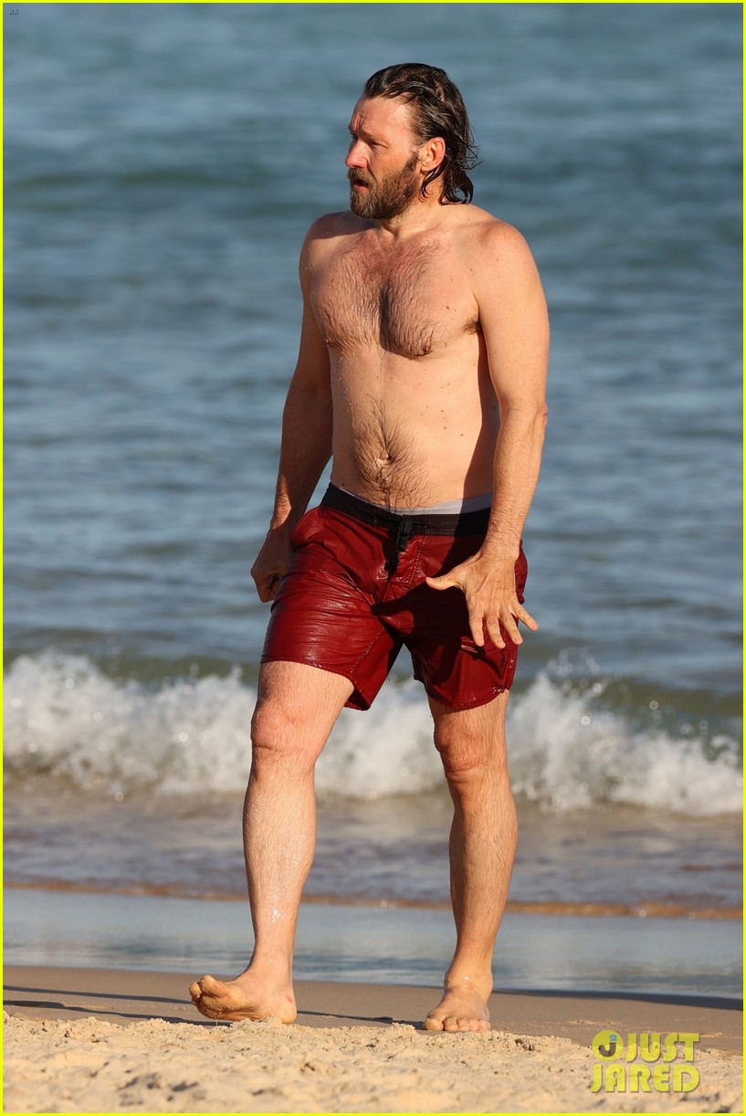 joel edgerton shirtless at the beach 344466874