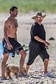hugh jackman goes shirtless day at beach with wife deborra lee furness 01