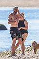 hugh jackman goes shirtless day at beach with wife deborra lee furness 05