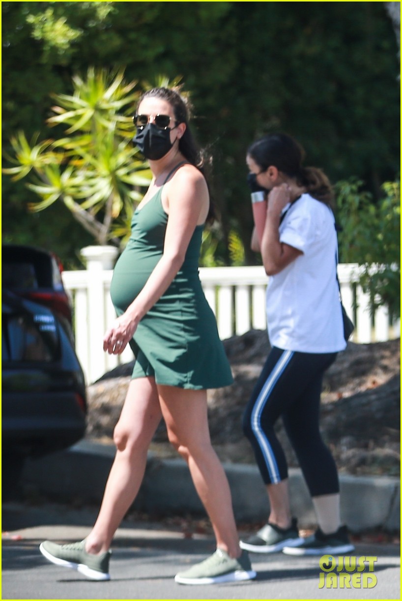 Pregnant Lea Michele Emerges After Sharing Her Tribute to Naya Rivera