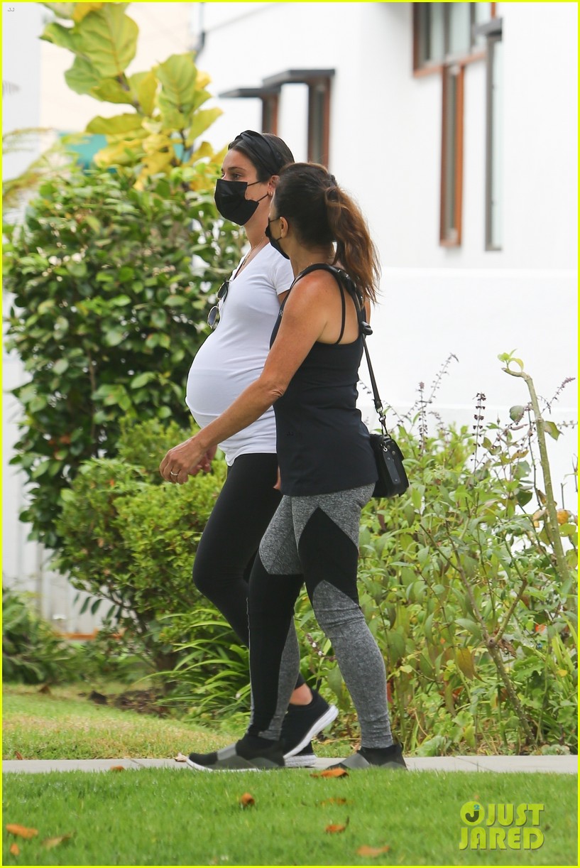 Pregnant Lea Michele's Growing Baby Bump is on Display During a Walk