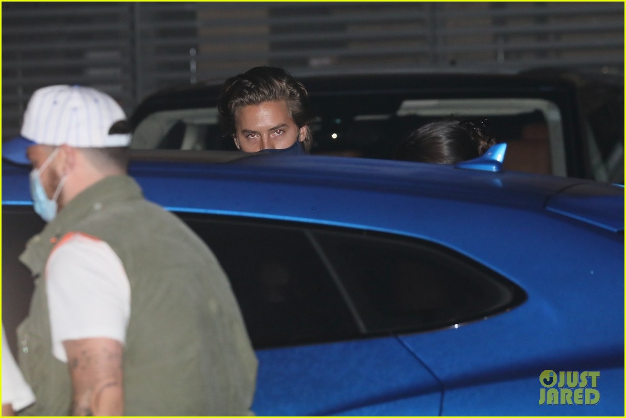cole sprouse surrounded by ladies after dinner 174470686