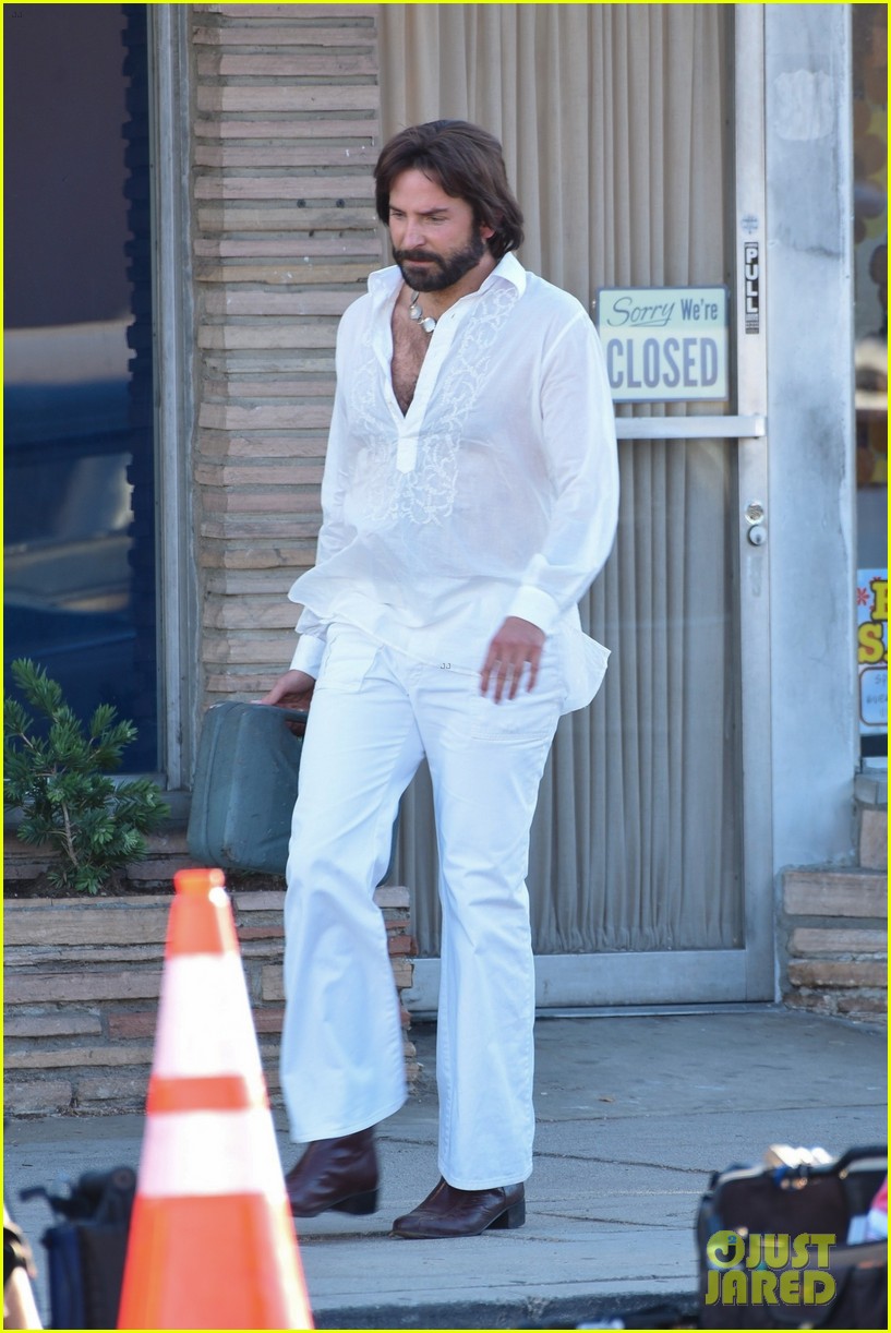 bradley cooper straight out of 70s set of new movie 41
