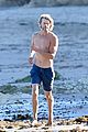 eric christian olsen goes for shirtless run on the beach 05