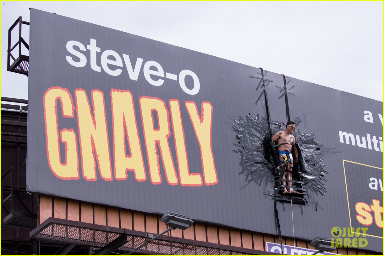 SteveO Duct Tapes Himself to a Billboard to Promote New Comedy Special