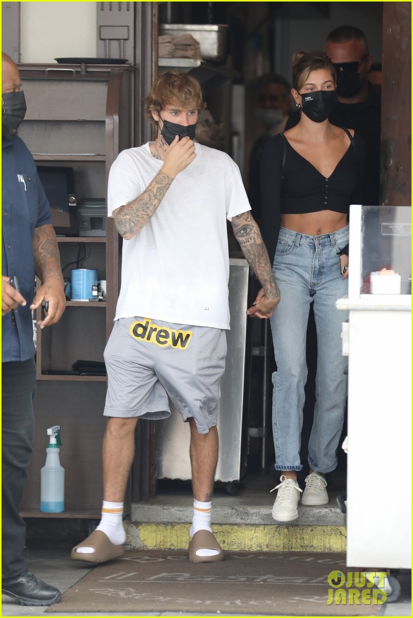 justin bieber new tattoo out for lunch with hailey bieber 084481441