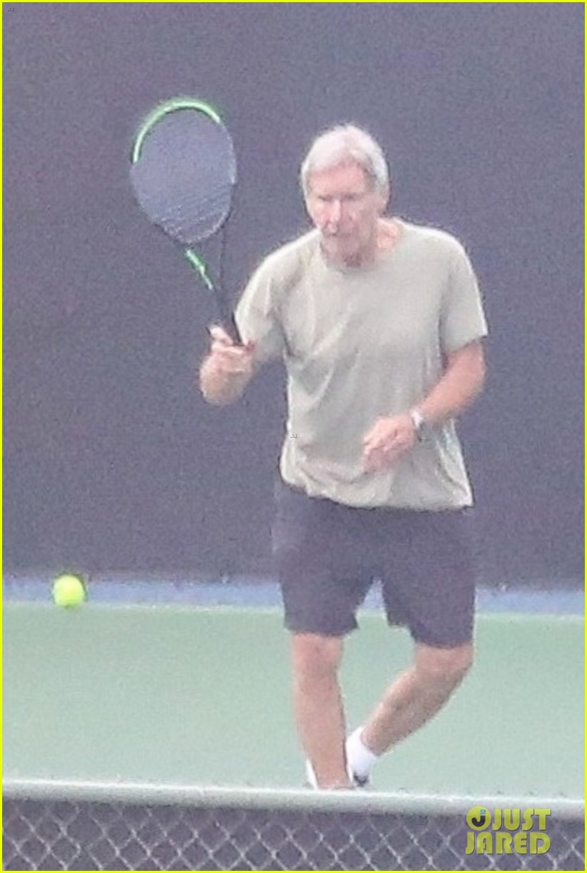 harrison ford active with tennis match 50