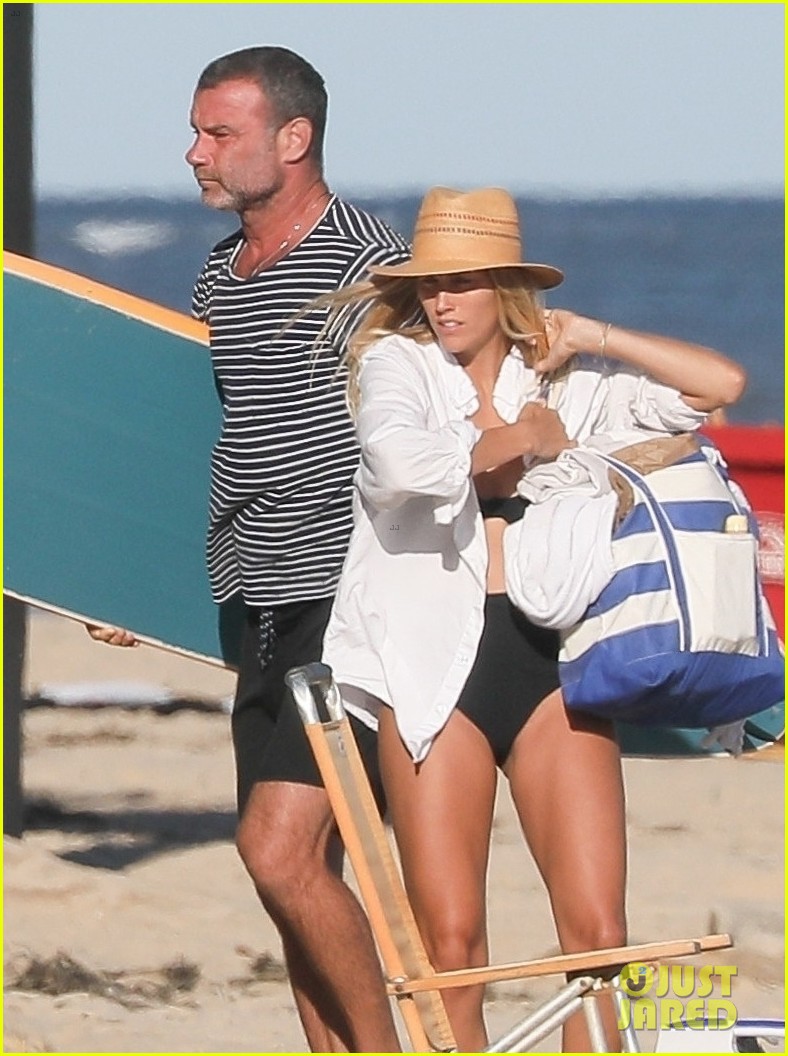 liev schreiber goes shirtless the beach in the hamptons 034480896