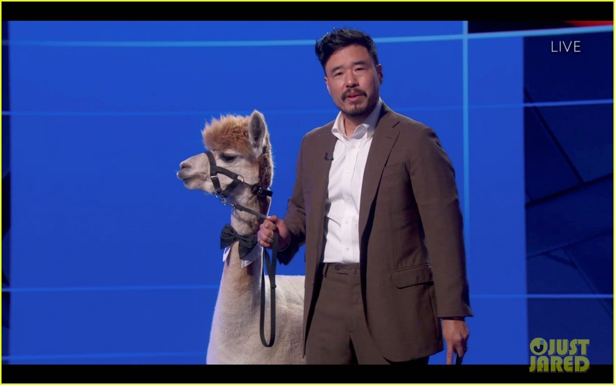 randall park attends emmys 2020 with alpaca 024485661