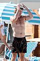 patrick schwarzenegger goes shirtless at beach 03