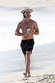 patrick schwarzenegger goes shirtless at beach 11