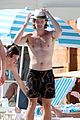 patrick schwarzenegger goes shirtless at beach 14