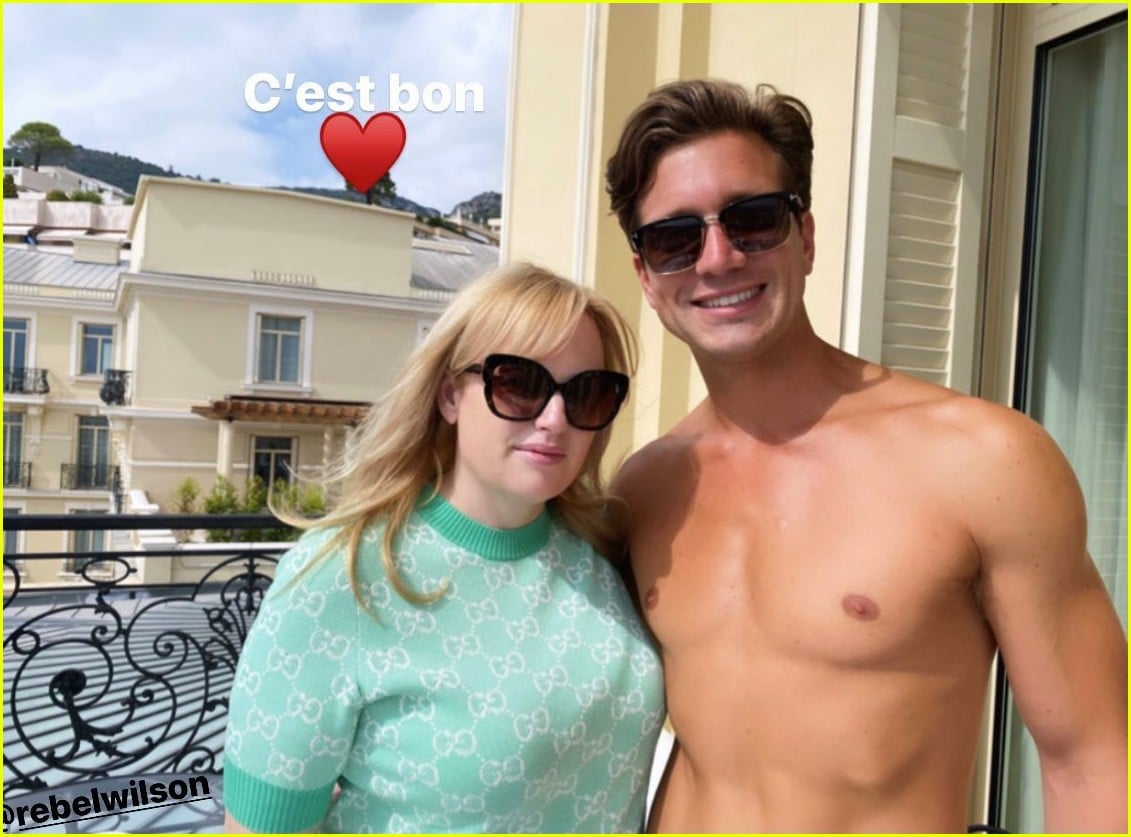 rebel wilson with shirtless jacob busch