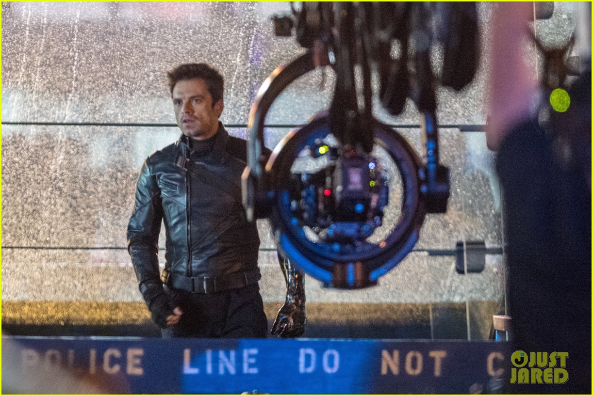 sebastian stan masks up in between takes on falcon winter soldier set 064488088