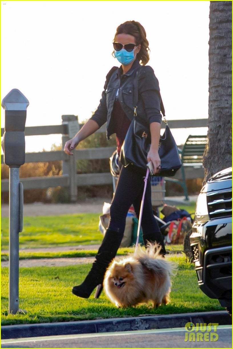 newly single kate beckinsale out with her dog 01
