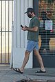zachary quinto heads out on morning coffee run 03