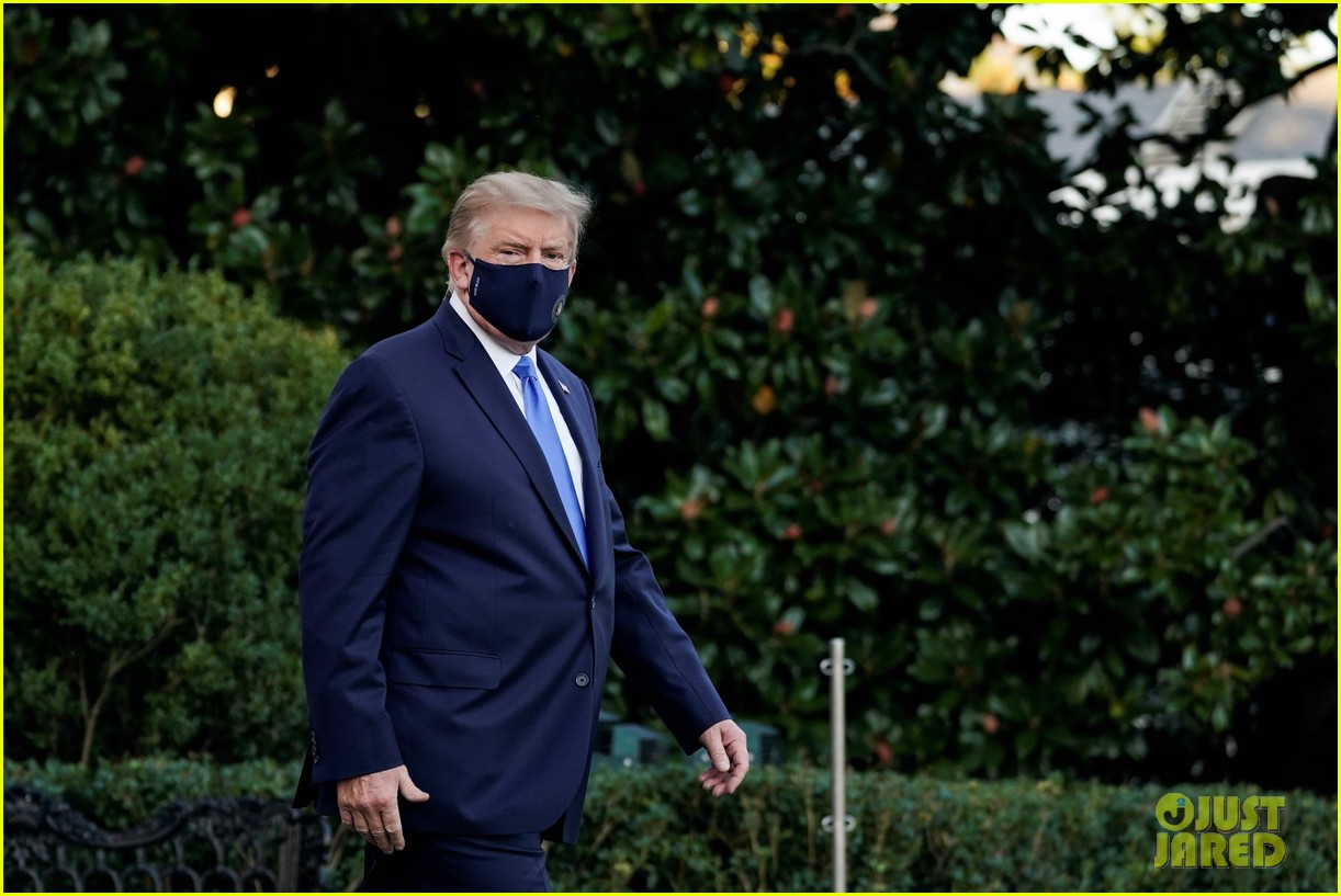 donald trump leaves white house goes to hospital 08