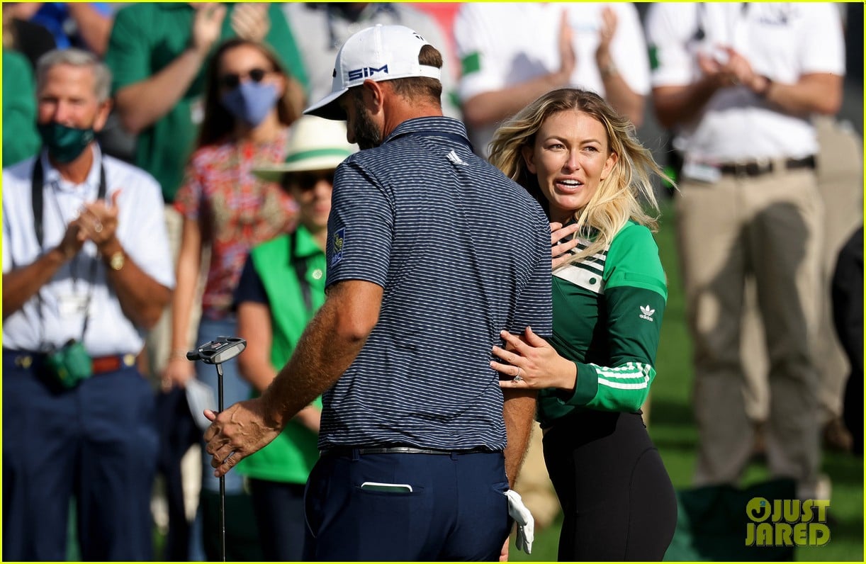 Dustin Johnson Celebrates Masters 2020 Win With Fiancee Paulina Gretzky