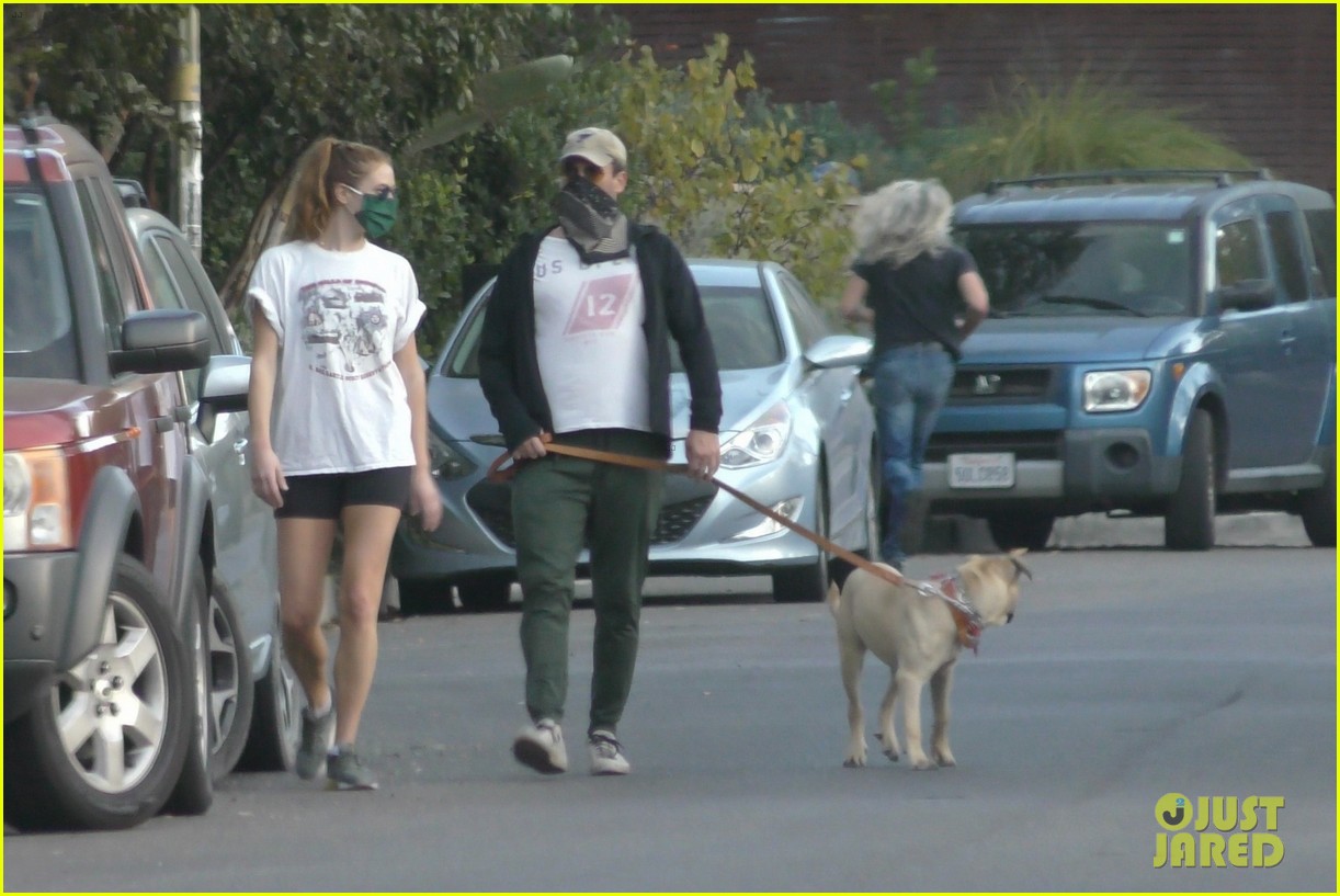 jon hamm anna osceola take his dog for a walk 424502462