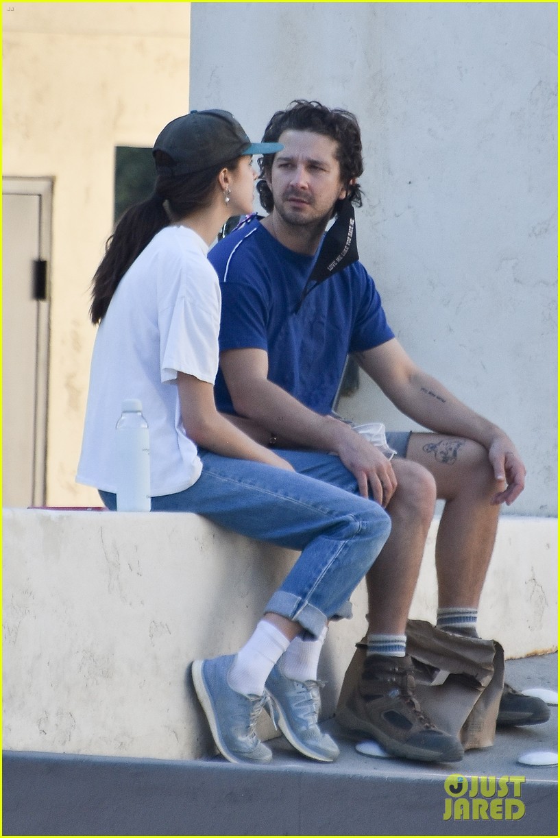 shia labeouf margaret qualley hold hands on hike 32
