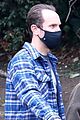 lily collins charlie mcdowell mask up walking dog 04