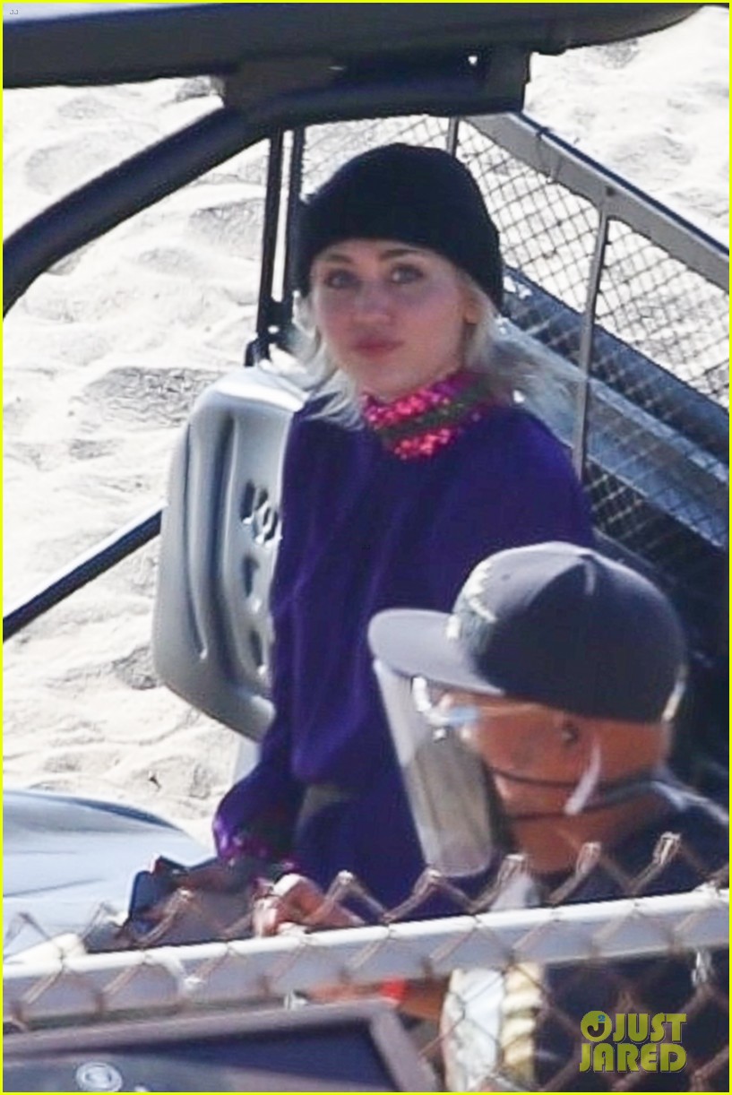 miley cyrus filming new music video at beach 744517748