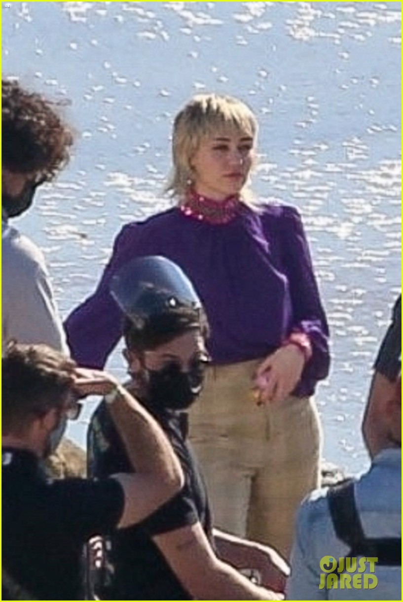 miley cyrus filming new music video at beach 914517765