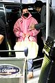 dua lipa pink outfit lax arrival 01