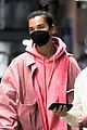 dua lipa pink outfit lax arrival 02