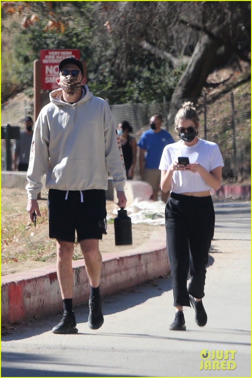 ashley benson g eazy mask up for afternoon hike 014516805