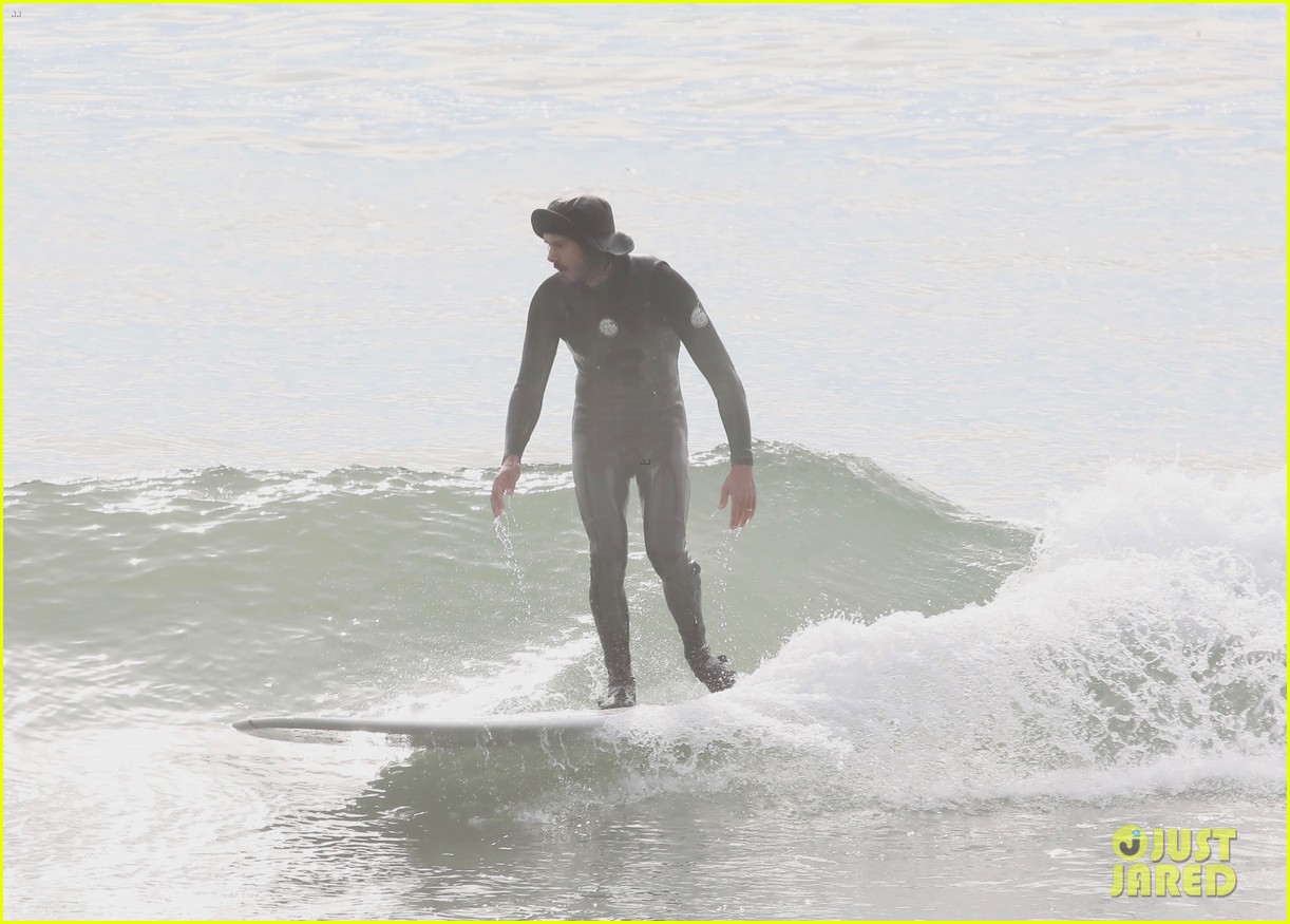 leighton meester adam brody surfing at the beach 614517053
